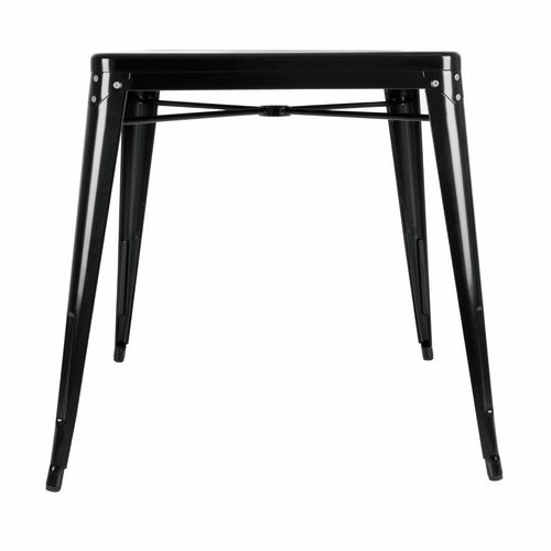 Bolero Bistro Steel Square Table Black 668mm (Single) - GC867 - 7