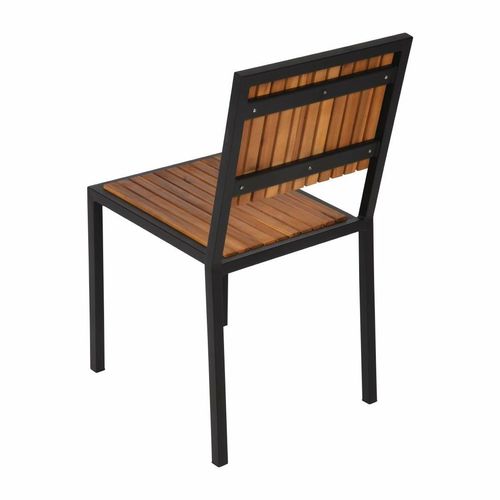 Bolero Steel & Acacia Side Chairs (Pack of 4) - DS150 - 10