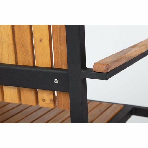 DS151 - Bolero Steel & Acacia ArmChair (Pack 4) - DS151 - 12