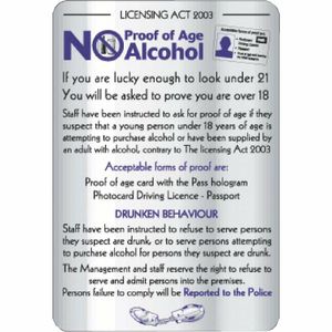 Under Age Drinking Sign - Y926 - 1