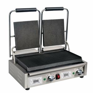 Buffalo Double Ribbed Contact Grill - FC383 - 3