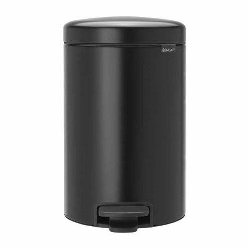 Brabantia Newlcon Pedal Bin Matt Black 12Ltr - FT374 - 1