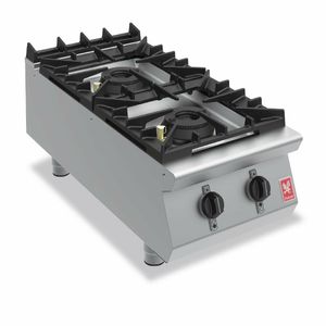 Falcon F900 Two Burner Countertop Boiling Hob Natural Gas G9042 - GR400-N - 1
