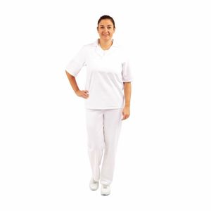 Unisex Bakers Shirt White L - A102-L - 3