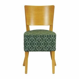Asti Padded Soft Oak Dining Chair with Green Diamond Deep Padded Seat and Back (Pack of 2) - FT427 - 3