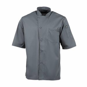 Chef Works Valais Signature Series Unisex Chefs Jacket Grey 2XL - B185-XXL - 1