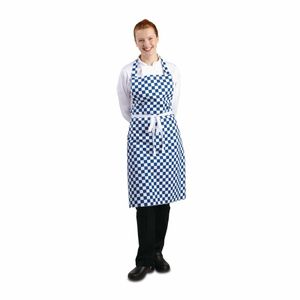 Whites Bib Apron Blue And White Check - A554 - 3