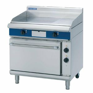 Blue Seal Evolution Chrome 1/3 Ribbed Griddle Static Oven Electric 900mm EPE506 - GK570 - 1