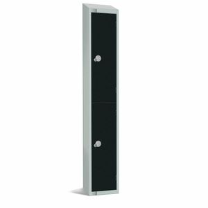 Elite Double Door Coin Return Locker with Sloping Top Graphite Black - GR685-CNS - 1