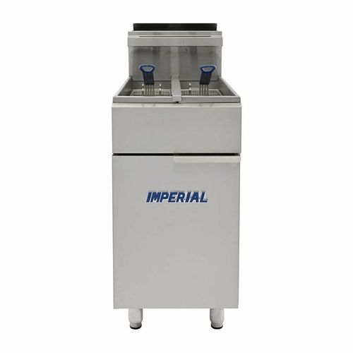 Imperial Twin Tank Twin Basket Free Standing Natural Gas Fryer IFS-2525 - CB098-N - 3