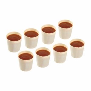 Fiesta Compostable Wooden Sauce Pots 38ml / 1.25oz (Pack of 100) - DK388 - 3