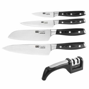 Vogue Tsuki Knife Set and Sharpener - S789 - 1