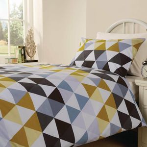 Mitre Essentials Geo Bedding Set Olive Double - HD161 - 1