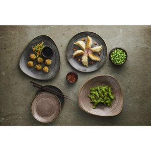 Churchill Stonecast Raw Lotus Bowl Brown 229mm (Pack of 12) - FS854 - 3