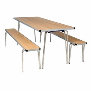 Gopak Contour Folding Table Oak 6ft - CD583 - 3