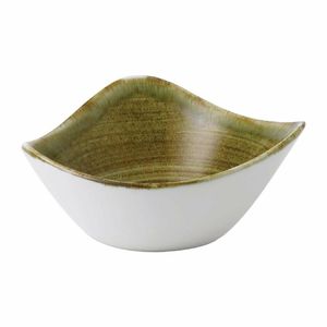 Stonecast Plume Olive Triangle Bowl 9oz (Pack of 12) - FJ934 - 1