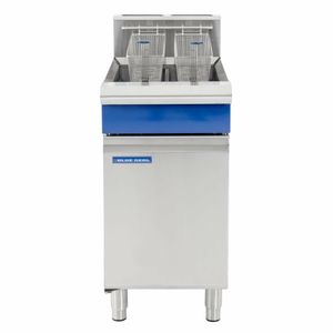 Blue Seal Twin Tank Twin Basket Free Standing Natural Gas Fryer GT46 - J596-N - 3