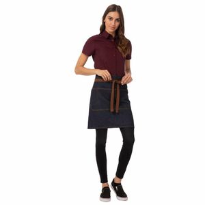 Chef Works Urban Memphis Half Bistro Apron Indigo - 1