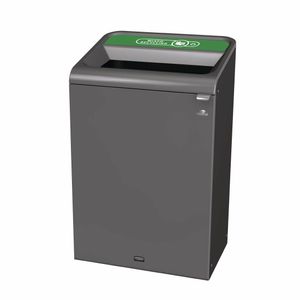 Rubbermaid Configure Recycling Bin with Mixed Recycling Label Green 125Ltr - CX962 - 1