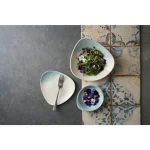 Churchill Vintage Prints Med Tiles Aquamarine Triangle Bowl 185mm (Pack of 12) - DX124 - 1