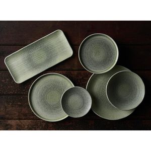 Dudson Harvest Grain Speckled Green Organic Coupe Plate 164mm (Pack of 12) - DX864 - 3