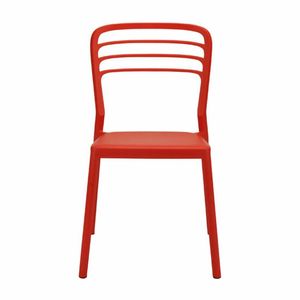 Newquay Ocean Plastic Outdoor Chair in Red (Pack of 4) - DM087 - 3
