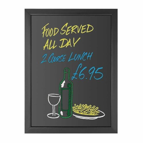 Olympia Wallboard Black Wooden Frame 600x800mm - CU991 - 6