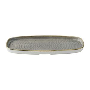Churchill Stonecast Peppercorn Grey Chefs' Walled Oblong Plate 300mm (Pack of 12) - DX022 - 3