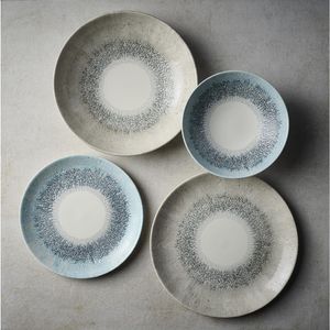 Churchill Studio Prints Fusion Blue Coupe Plate 260mm (Pack of 12) - DX074 - 3