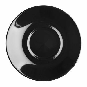 Olympia Cafe Saucer Black (Pack of 12) - CU956 - 1