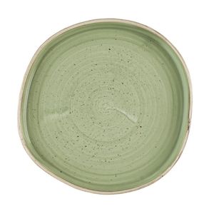 Churchill Stonecast Sage Green Organic Walled Plates 206mm (Pack of 6) - HR415 - 1