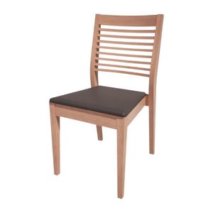 Bolero Bespoke Marty B Stacking Chair in Anthracite/Beech - HS395 - 1