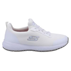 Skechers Womens Slip Resistant Squad Trainers White 39 - BA154-39 - 3