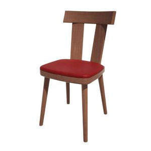 Bolero Bespoke Bamba Side Chair Red/Walnut - HS487 - 1