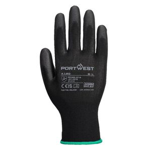 Portwest Black PU Palm Glove Size M - BA183-M - 1