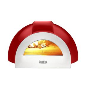 DeliVita Pro Dual Fuel Pizza Oven Chilli Red + Chimney - HZ250 - 1