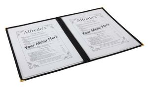 American Style Clear Menu Holder - 2 Page - 1