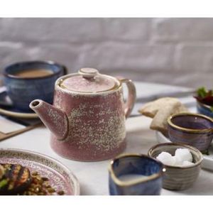 Terra Porcelain Rose Teapot 50cl/ 17.6oz (Pack of 6) - 3