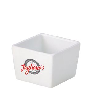 Custom Branded Ceramic Square Dish (6cm) - 1