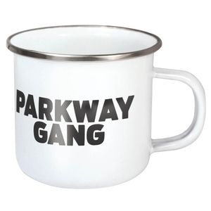 Custom Branded Premium Steel Rim Enamel Mugs (285ml/10oz) - 1