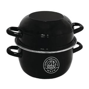 Custom Branded Enamel Mussel Pot (200mm) - 1