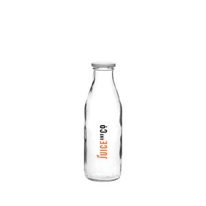 Custom Branded Medium Lidded Glass Water Bottle (0.5Litre/17.5oz) - 1