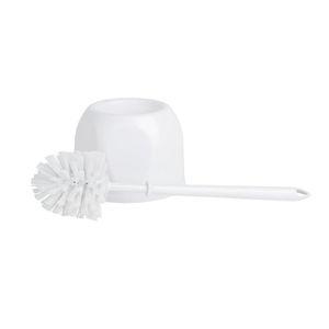 Nisbets Essentials Round Toilet Brush & Holder - White - HY187 - 3