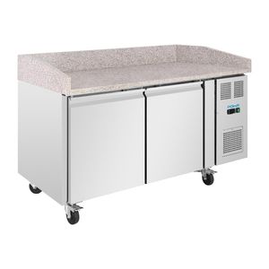 Polar U-Series Double Door Pizza Counter with Granite Top 428Ltr - UA081 - 1