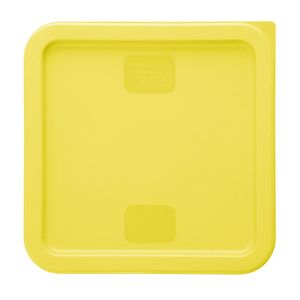 Hygiplas Square Food Storage Container Lid Yellow Large - HY421 - 3