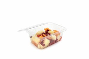1000ml Rectangular Hinged Lid Salad Container (Case of 200) - 3