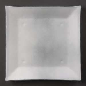 Olympia Square Glass Plates Frosted White 265mm - Case  - DM360 - 1