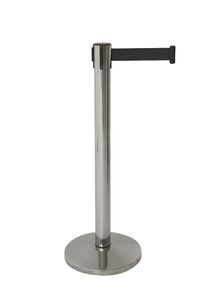 Genware Barrier Post - Retractable Black Belt (Pack of 2) - BP-BLTB - 1