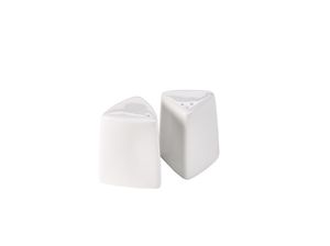 Genware Porcelain Triangular Salt Shaker 6cm/ 2.5 (Pack of 6) - S303106 - 1