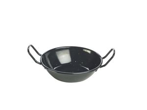 Black Enamel Dish 14cm (Pack of 6) - E0614 - 1